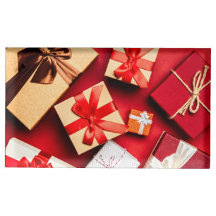 Christmas Gift Box Table Card Holder