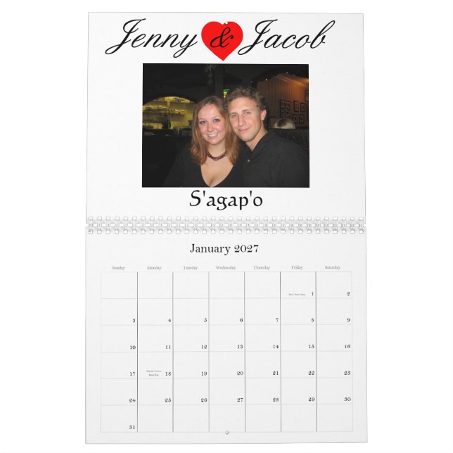 Christmas gift calendar (Jan 2027)