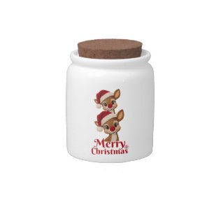 Christmas gift candy jar