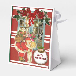 Christmas gift card, Santa Claus Favor Boxes