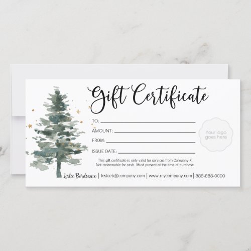 Christmas Gift Certificate