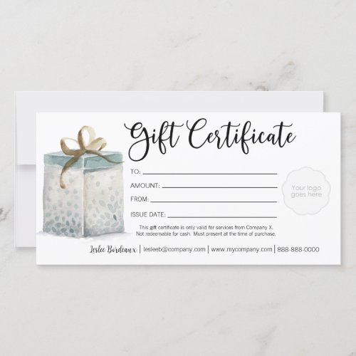 Christmas Gift Certificate