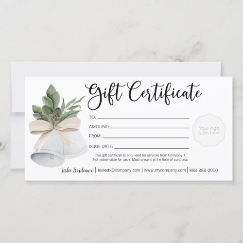 Christmas Gift Certificate