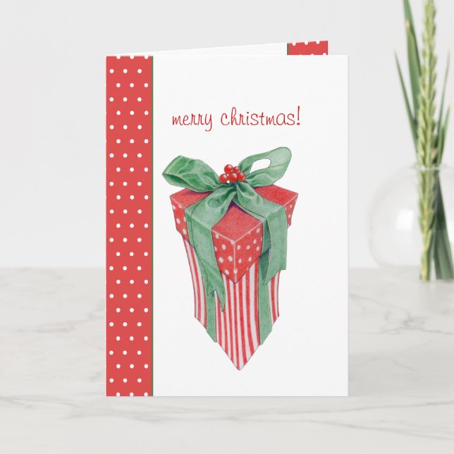 Christmas Gift dots Card (Front)