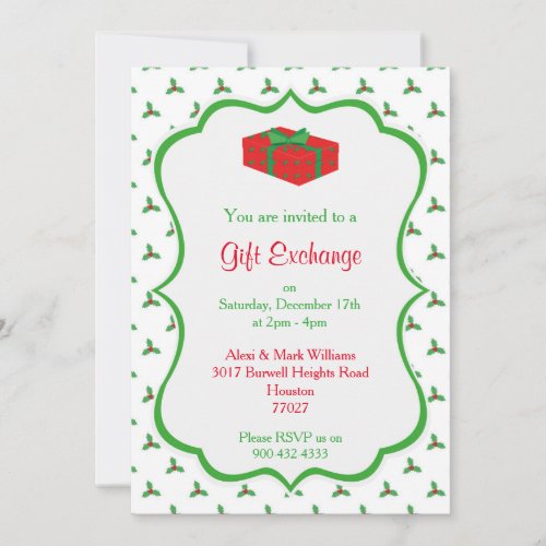 Christmas Gift Exchange Invitations _ Gift Graphic