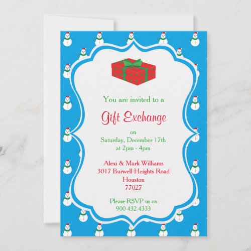 Christmas Gift Exchange Invitations _ Gift Graphic