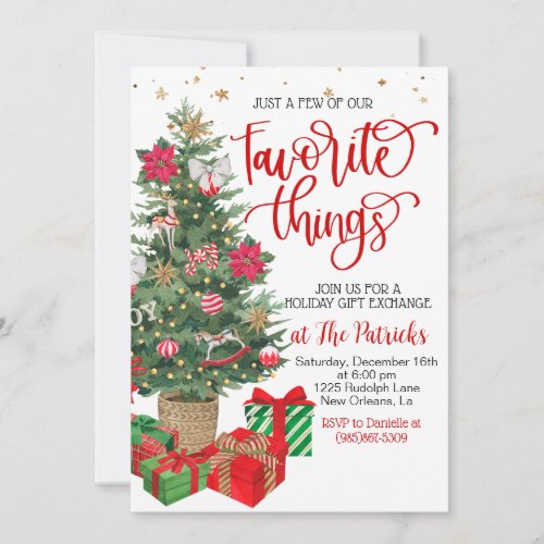 Christmas Gift Exchange Party  Invitation