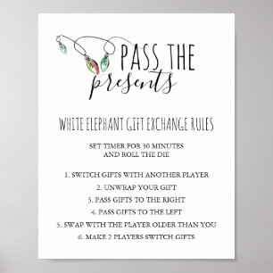Christmas Gift Exchange Rules Sign