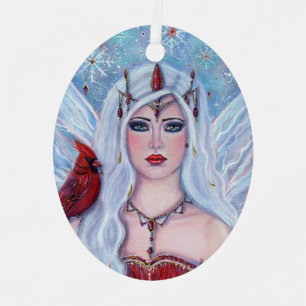 Christmas gift  Fairy By Renee Lavoie  Metal Ornament