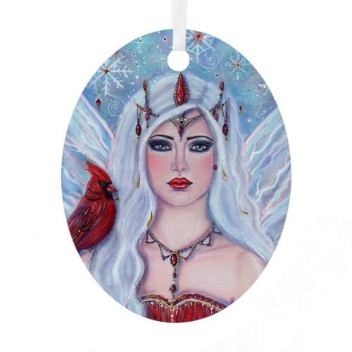Christmas gift  Fairy By Renee Lavoie  Metal Ornament