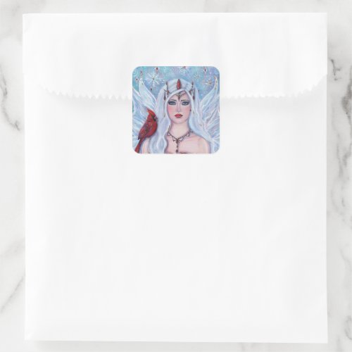 Christmas gift  Fairy By Renee Lavoie   Square Sticker