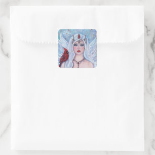 Christmas gift Fairy By Renee Lavoie Square Sticker