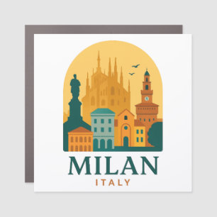 Christmas Gift for Traveler Holiday Art Winter Car Magnet