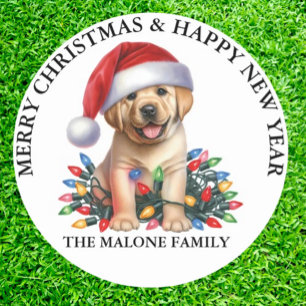 Christmas Gift for Your Golden Labrador Classic Round Sticker