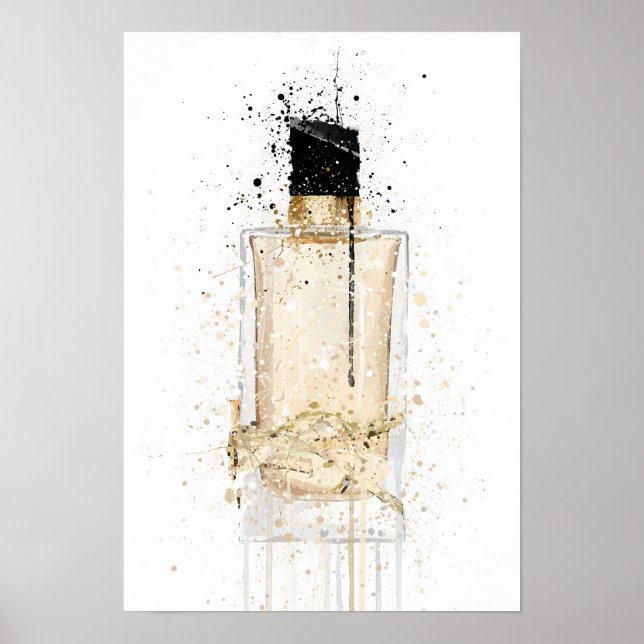 Christmas Gift Fragrance Bottle 'Platinum Gold' Poster (Front)