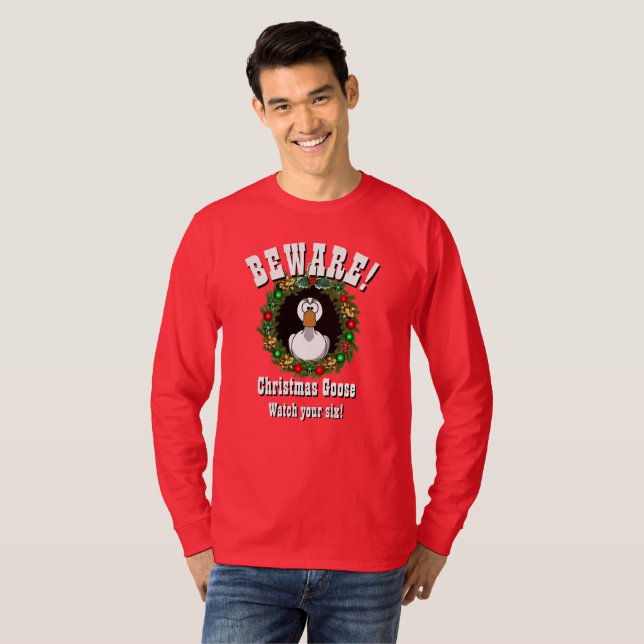 Christmas Gift Funny Novelty CHRISTMAS GOOSE Mens T-Shirt (Front Full)