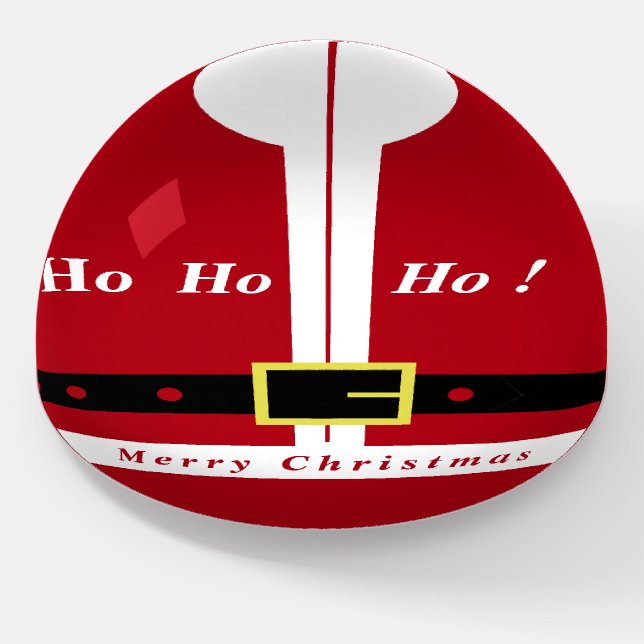 Christmas Gift Funny Santa Paperweight (Angled)