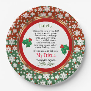 Christmas Gift Giving Treat for a Friend, etc... Paper Plates