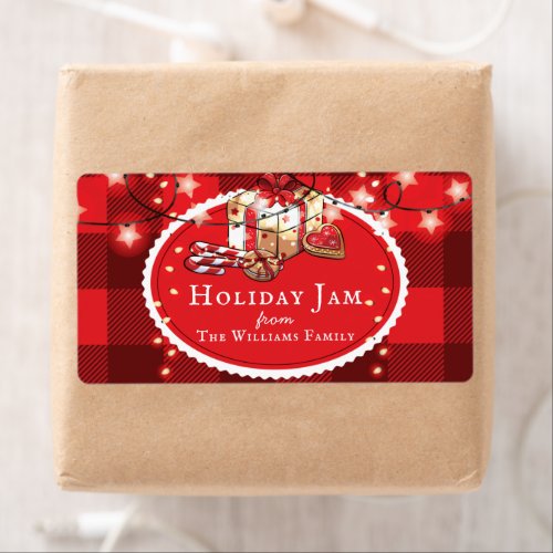 Christmas Gift Holiday Jam Personalized Food Label