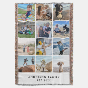 Christmas Gift Idea for Mom Under 100 Custom Photo Throw Blanket