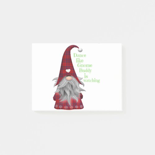 Christmas Gift Ideas Gnome Buddy is Watching Tee Post_it Notes