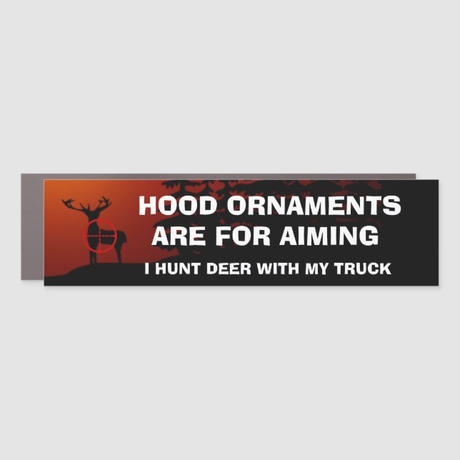 Christmas Gift Ideas HOOD ORNAMENTS 4 AIMING  Car Magnet (Front)