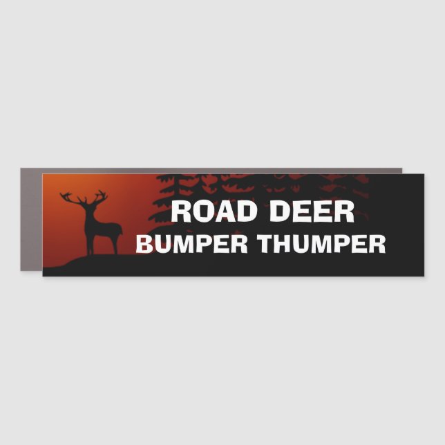 Christmas Gift Ideas ROAD DEER BUMPER THUMPER Car Magnet (Front)