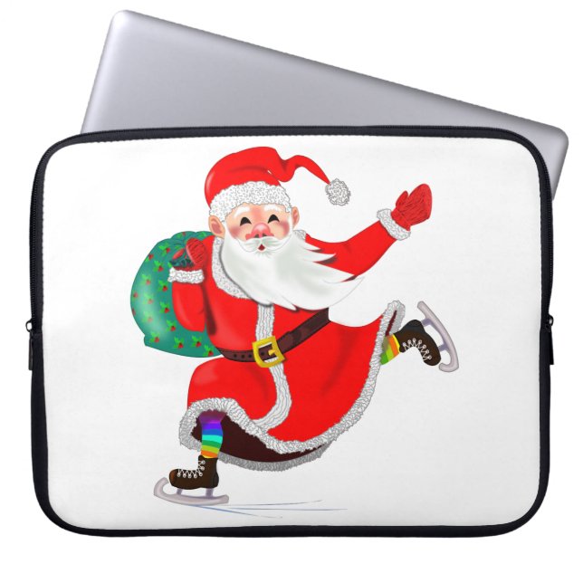 Christmas Gift Laptop Sleeve Santa Claus (Front)