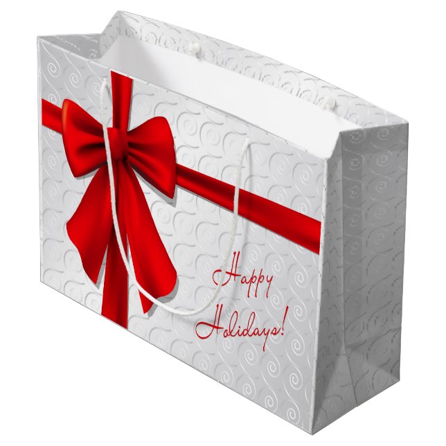 Christmas Gift Large Gift Bag (Back Angled)