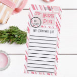 Christmas Gift List to Santa North Pole Magnetic Notepad<br><div class="desc">A fun way for kids to send their Christmas gift wish list to Santa at the North Pole! This notepad can be used by multiple children year after year! Find matching gift wrap in my shop.</div>