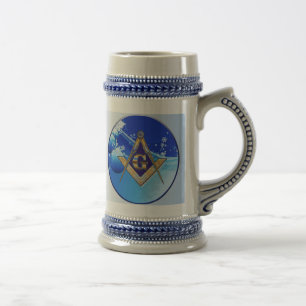 CHRISTMAS GIFT MASONIC EMBLEM BEER STEIN