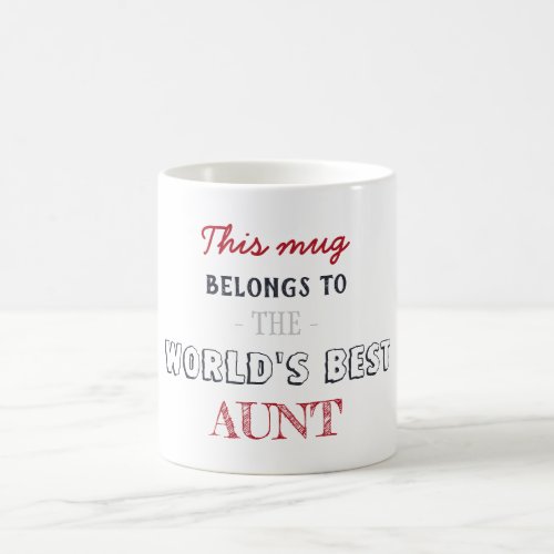 Christmas Gift Minimalist Best Aunt Coffee Mug