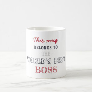 Christmas Gift Minimalist Best Boss Coffee Mug