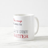 Christmas Gift Minimalist Best Daughter Coffee Mug (Front Right)