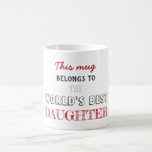 Christmas Gift Minimalist Best Daughter Coffee Mug