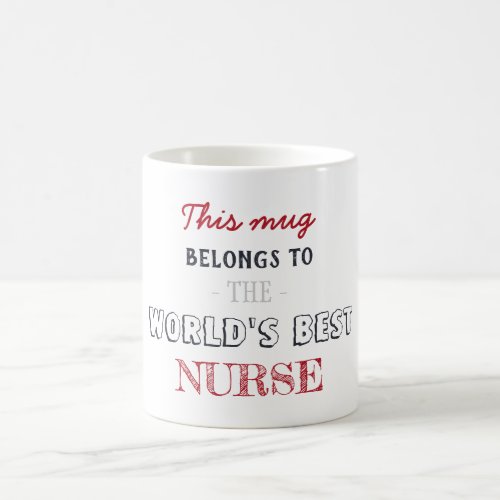 Christmas Gift Minimalist Best Nurse Coffee Mug