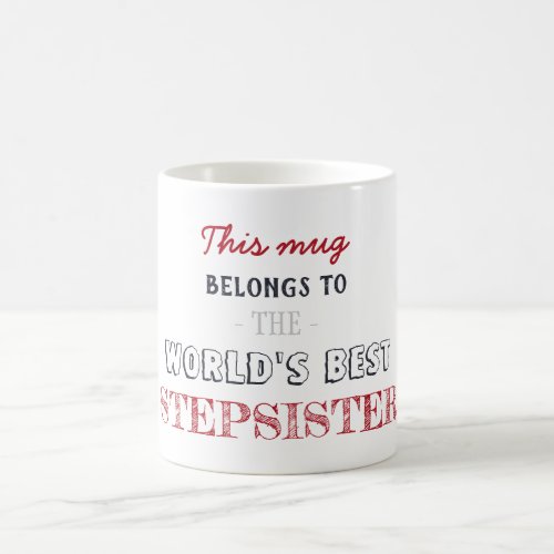 Christmas Gift Minimalist Best Stepsister Coffee Mug