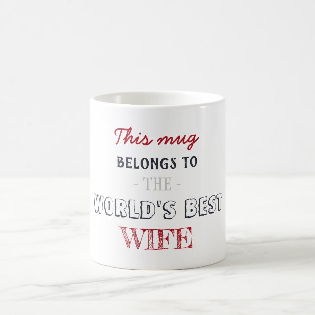 Christmas Gift Minimalist Best Wife Coffee Mug (Center)