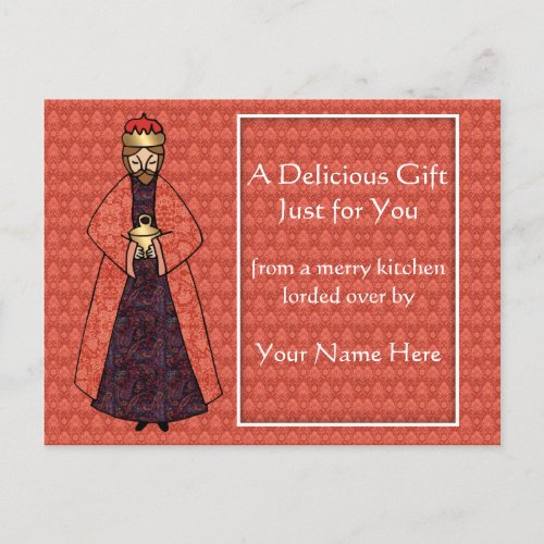 Christmas Gift of Food from One of the Wise Men Holiday Postcard