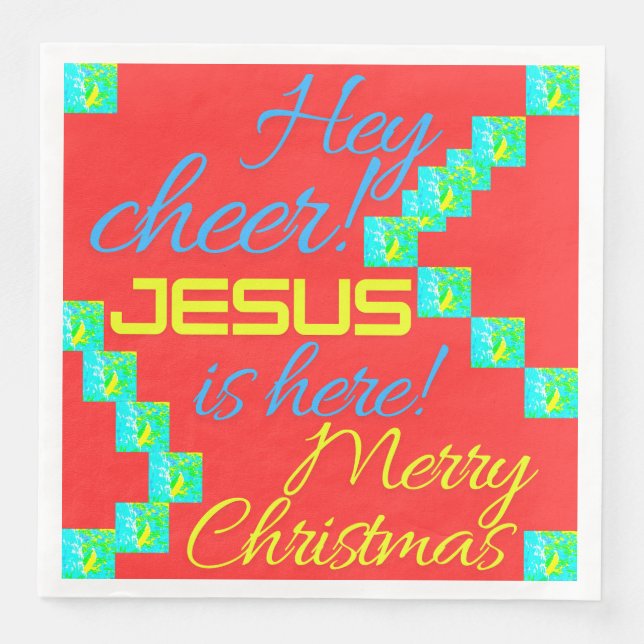 CHRISTMAS GIFT PAPER DINNER NAPKINS (Front)