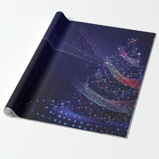 Christmas gift paper in blue