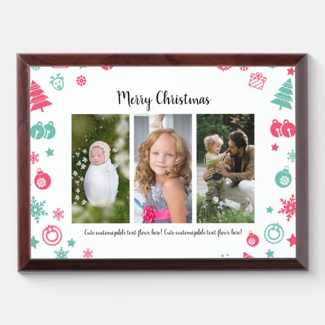 Christmas Gift - Personalize photos and text  Award Plaque (Horizontal)