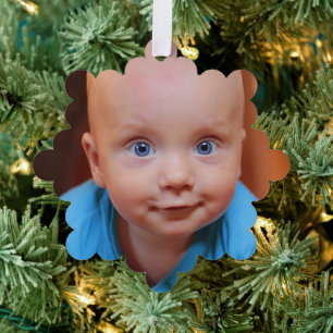 Christmas Gift Personalized Family Photo  Ornament Card