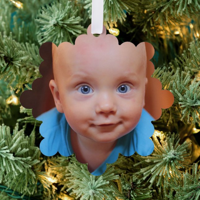 Christmas Gift Personalized Family Photo  Ornament Card (Insitu (Tree))