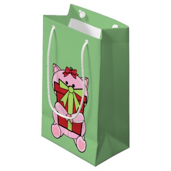 Christmas Gift Pig Small Gift Bag by ThePigPen at Zazzle