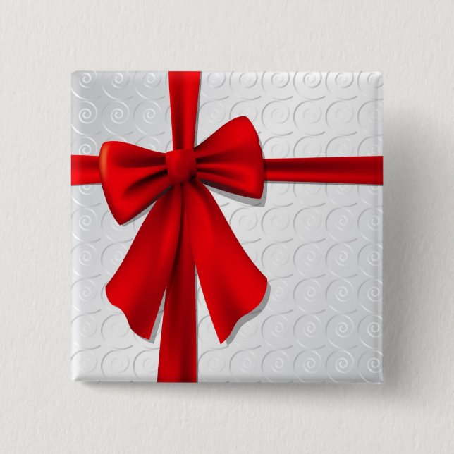 Christmas Gift Pinback Button (Front)