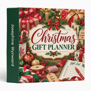 Christmas Gift Planner 3 Ring Binder