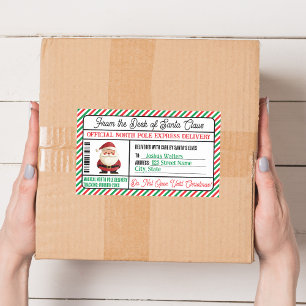 Christmas Gift Postal Sticker North Pole Delivery