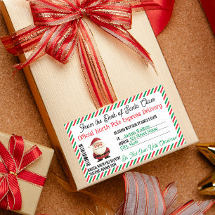 Christmas Gift Postal Sticker North Pole Delivery