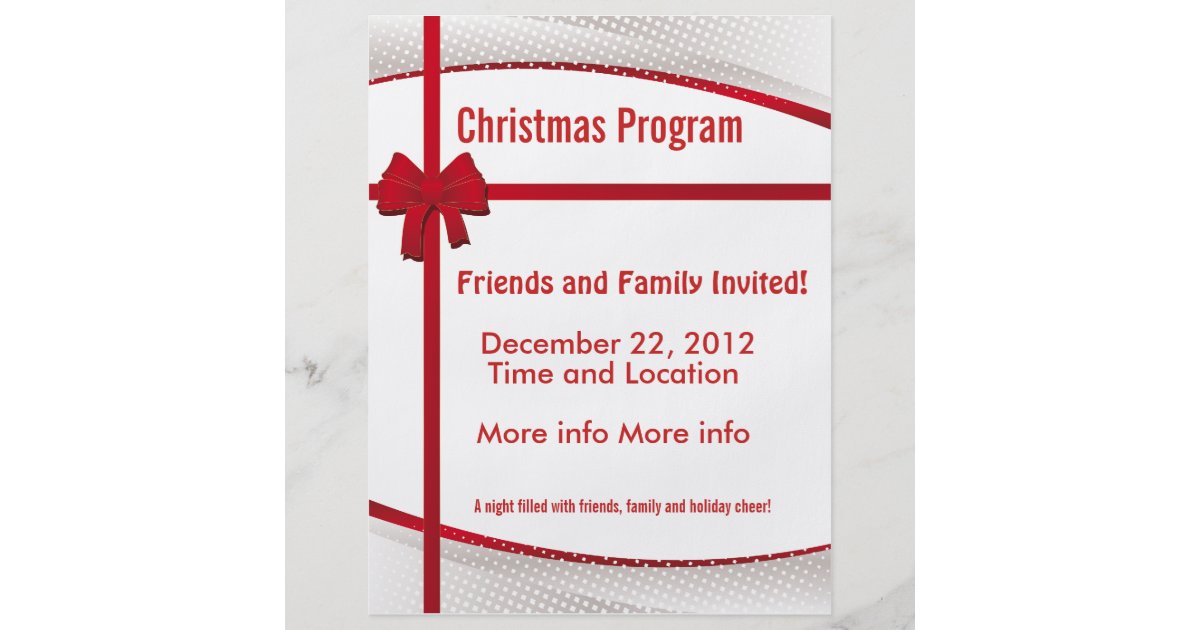 Christmas Gift Program Flyer | Zazzle